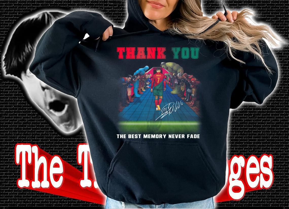 Superhero Thank You Cristiano Ronaldo The Best Memory Never Fade Signature t-shirt