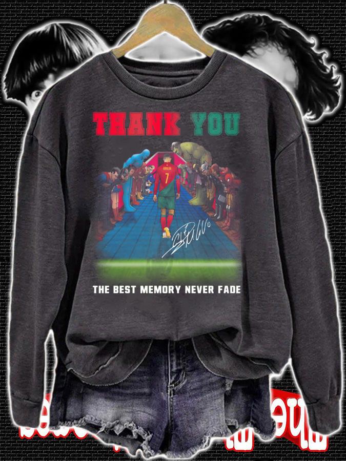 Superhero Thank You Cristiano Ronaldo The Best Memory Never Fade Signature t-shirt