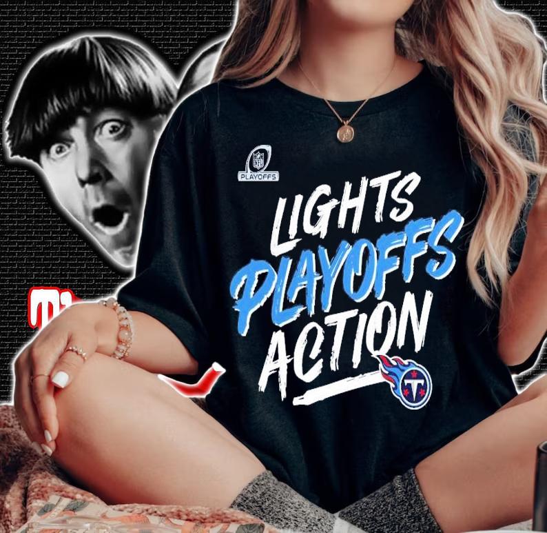 Tennessee Titans 2021 NFL Playoffs Bound Lights Action Shirt t-shirt