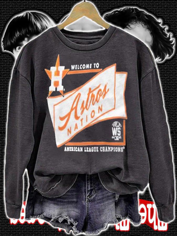 Houston Astros Welcome To Astros Nation 2021 American League Champions Shirt t-shirt sweatshirt