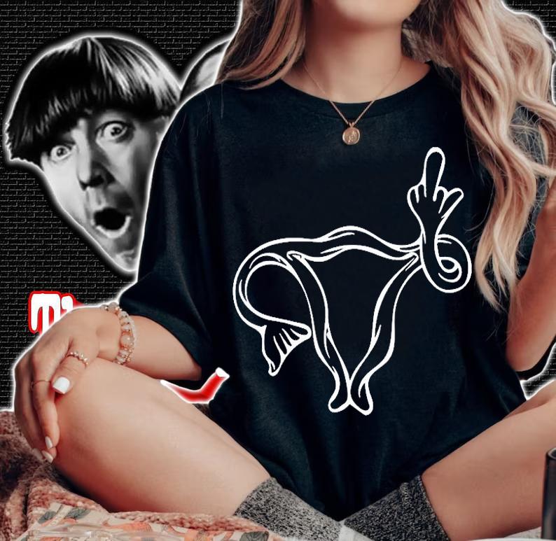 Middle Finger Uterus T-Shirt t-shirt woman shirt