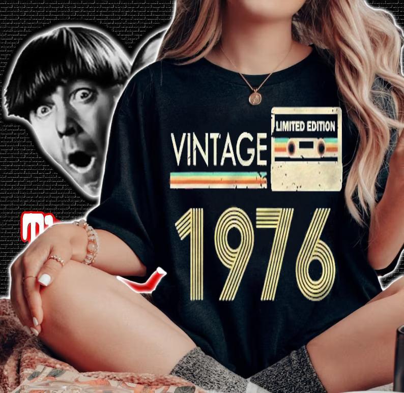 Vintage 1976 Made In 1976 45Th Birthday Limited Edition T-shirt t-shirt woman shirt