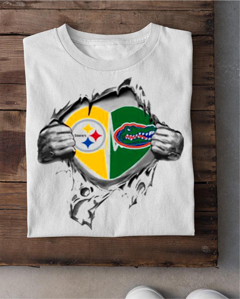 Blood Inside Me Pittsburgh Steelers And Florida Gators t-shirt shirt