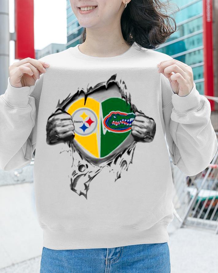 Blood Inside Me Pittsburgh Steelers And Florida Gators t-shirt sweatshirt