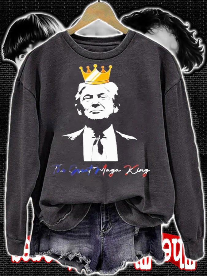 Donald Trump The Great MAGA King Ultra MAGA American Flag Shirt t-shirt sweatshirt