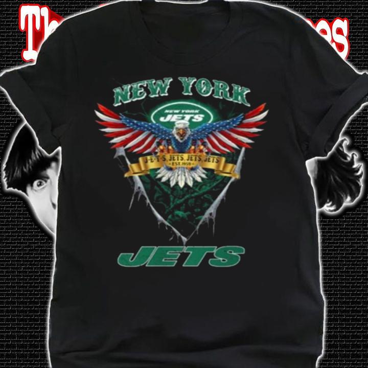 New York Jets Canes Watch Eagle Wing American Flag t-shirt shirt