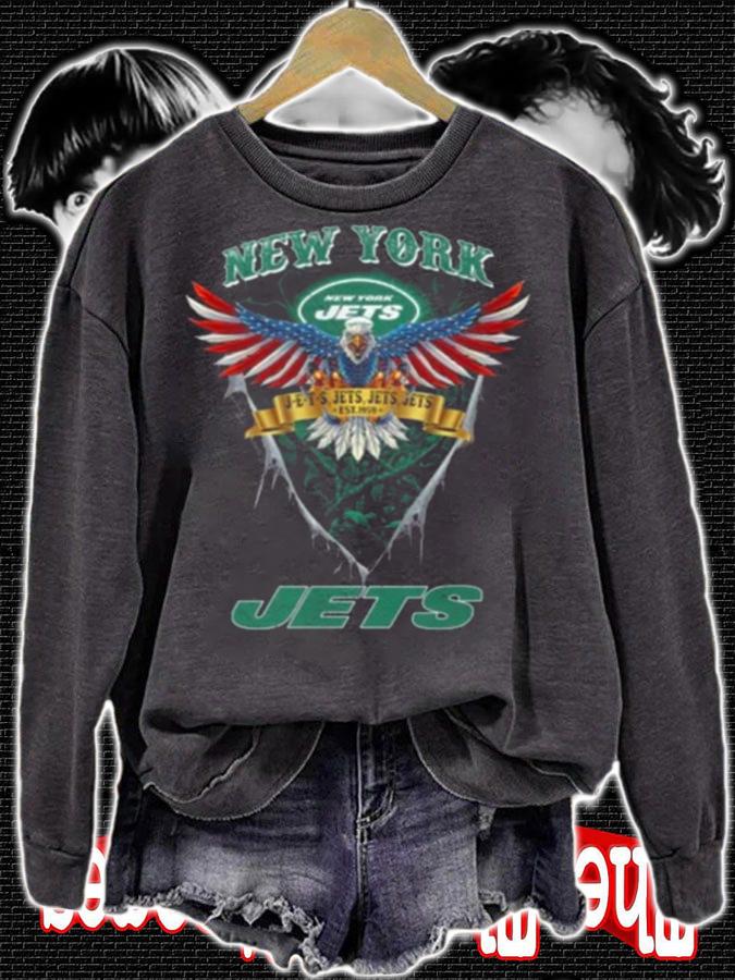 New York Jets Canes Watch Eagle Wing American Flag t-shirt sweatshirt