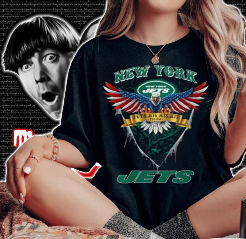 New York Jets Canes Watch Eagle Wing American Flag t-shirt woman shirt