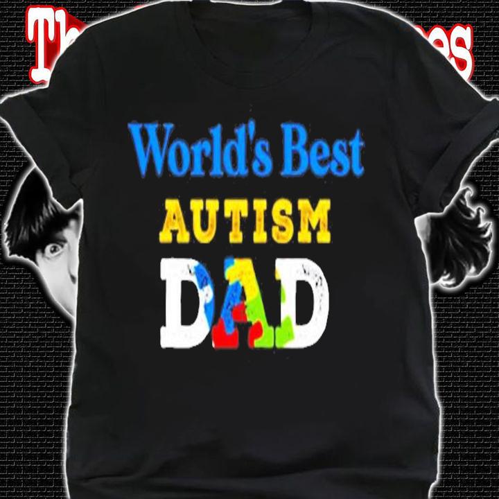 Worlds Best Autism Dad Cool Dad Autism T-Shirt t-shirt shirt