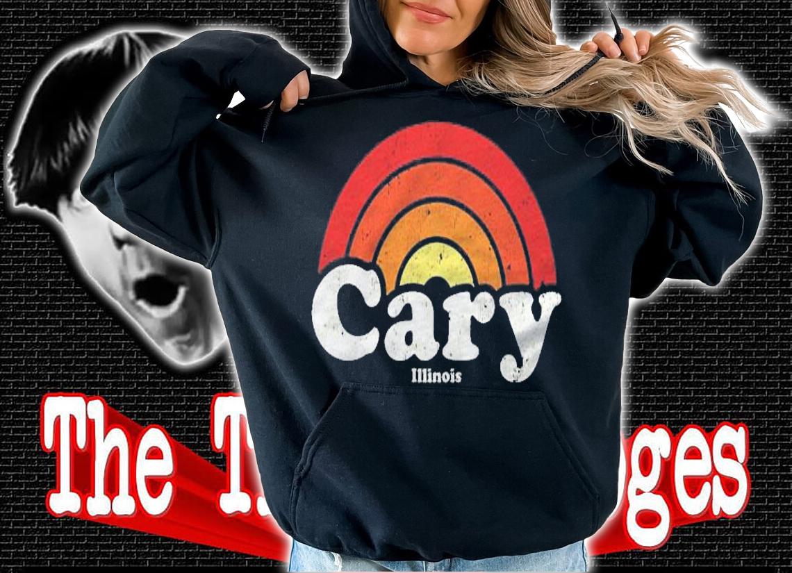 Cary Illinois Il Vintage 70S Retro Rainbow Design Shirt hoodie