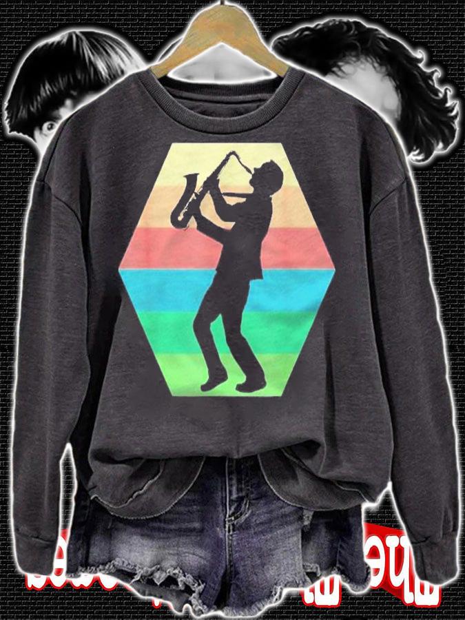 Colorful Saxophonist Sax Player Jazz Lover Saxophone shirt sweatshirt