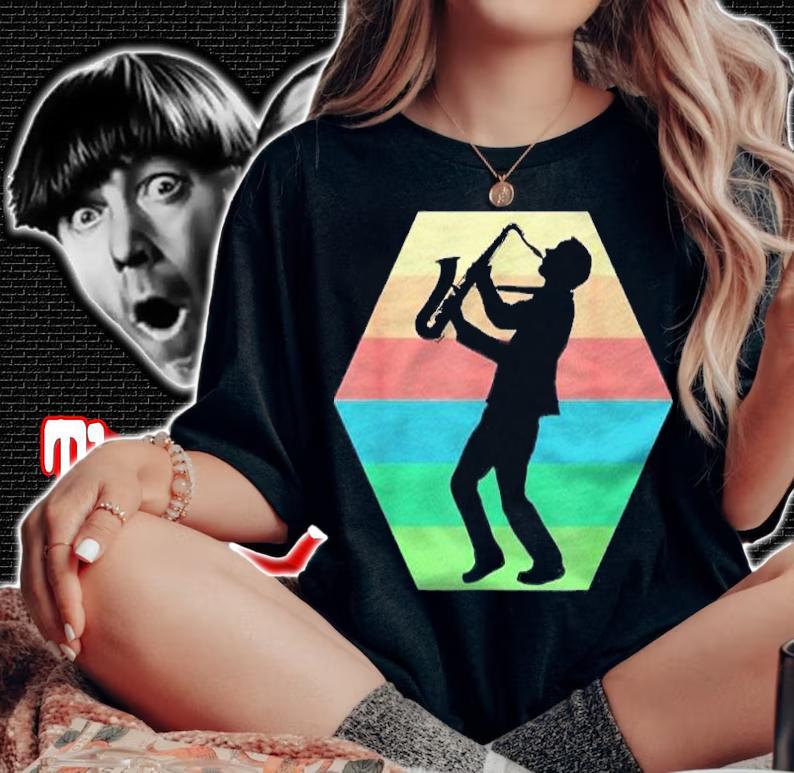 Colorful Saxophonist Sax Player Jazz Lover Saxophone shirt woman shirt