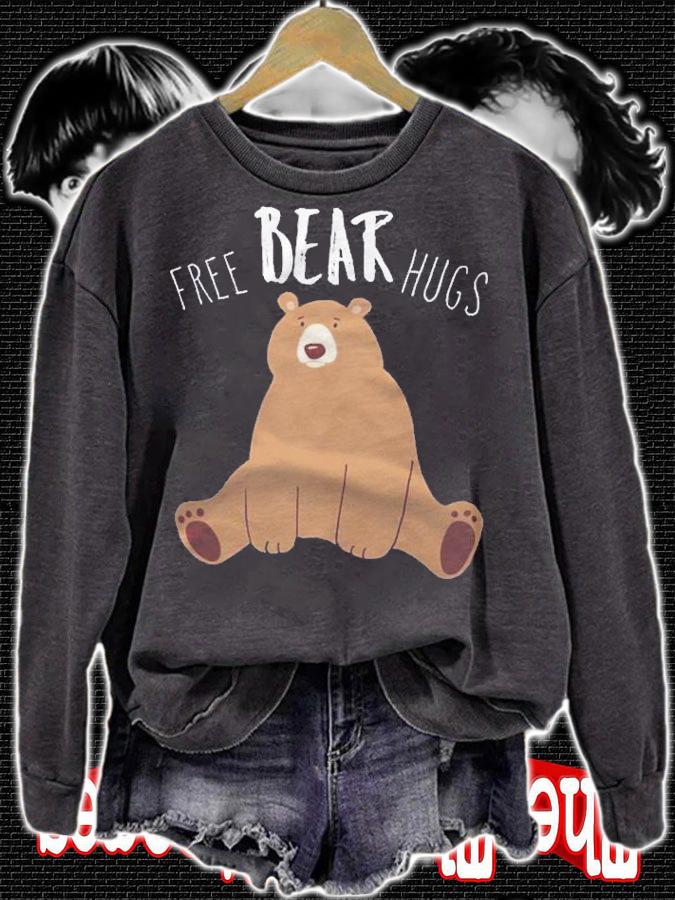 Free Bear Hugs From A Cute Brown Bear Funny Bear Hug Shirt sweatshirt