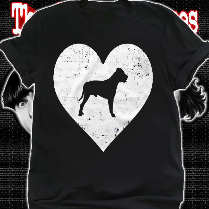 Retro Love Staffordshire Bull Terrier Dog Gift Shirt shirt