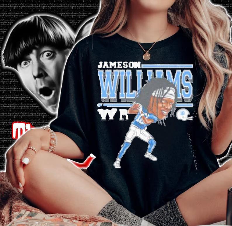 Jameson Williams Detroit Cartoon Football Shirt