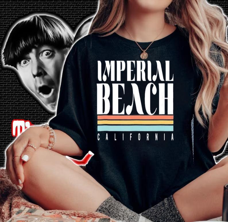 Retro Imperial Beach California Souvenir T-shirt woman shirt