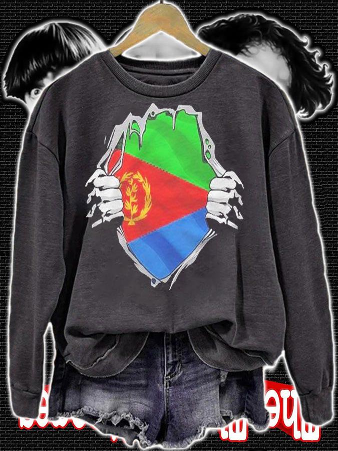 Super Eritrean Heritage Proud Eritrea Roots Flag Shirt sweatshirt
