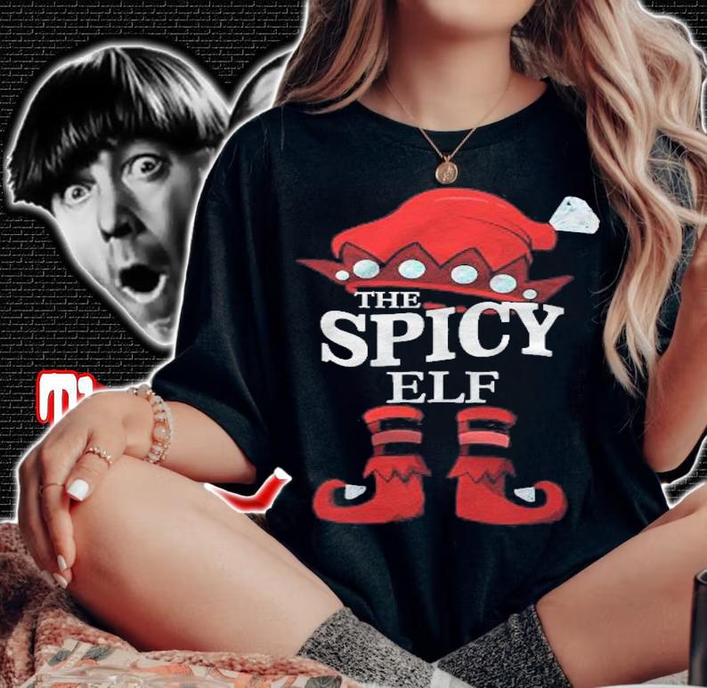 The Spicy Elf Matching Group Family Christmas Gift T-shirt woman shirt