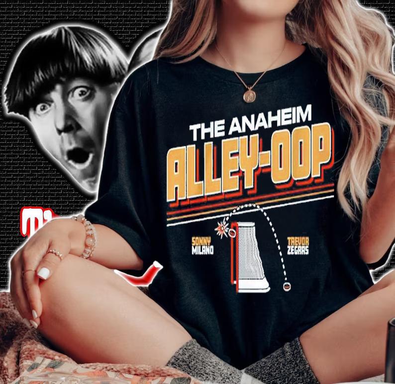 Trevor Zegras And Sonny Milano The Anaheim Alley-Oop Shirt