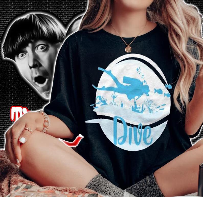 Vintage Scuba Diving Ocean Diver Shirt woman shirt