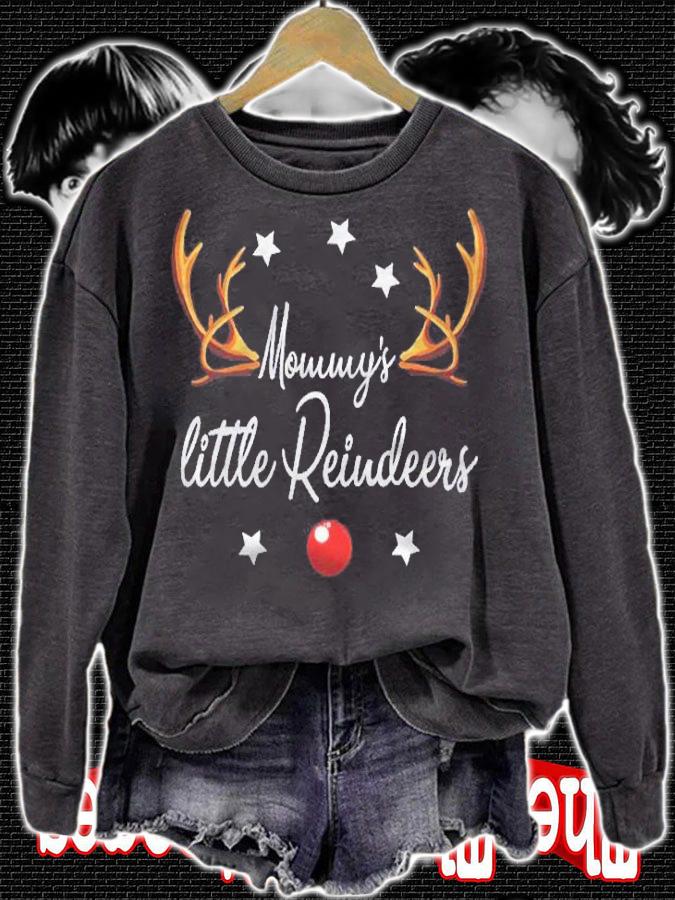 Mommys Little Reindeers Funny Reindeers Christmas Shirt sweatshirt