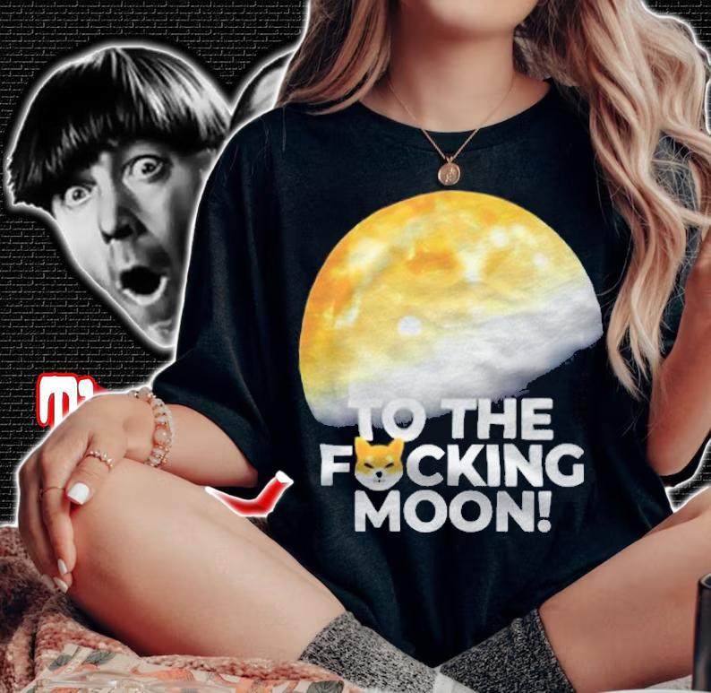 Shiba to the fucking moon T-shirt