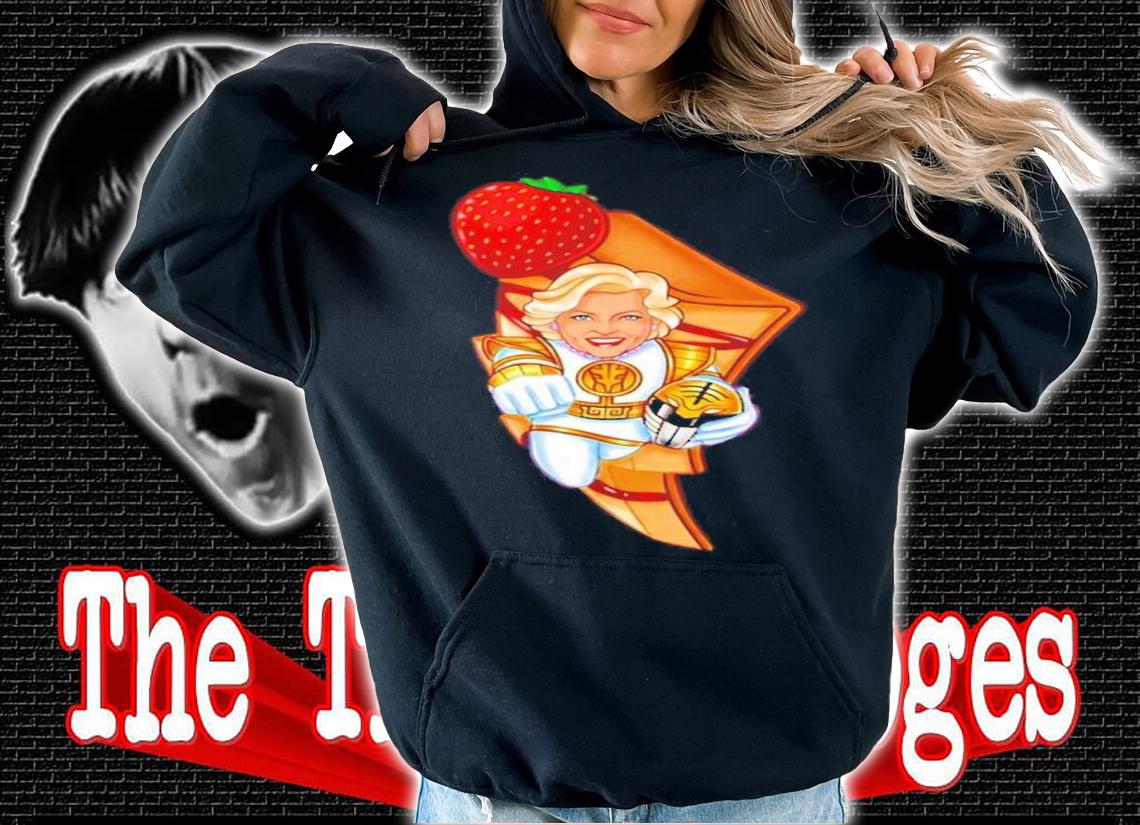 White Ranger hug Strawberry shirt
