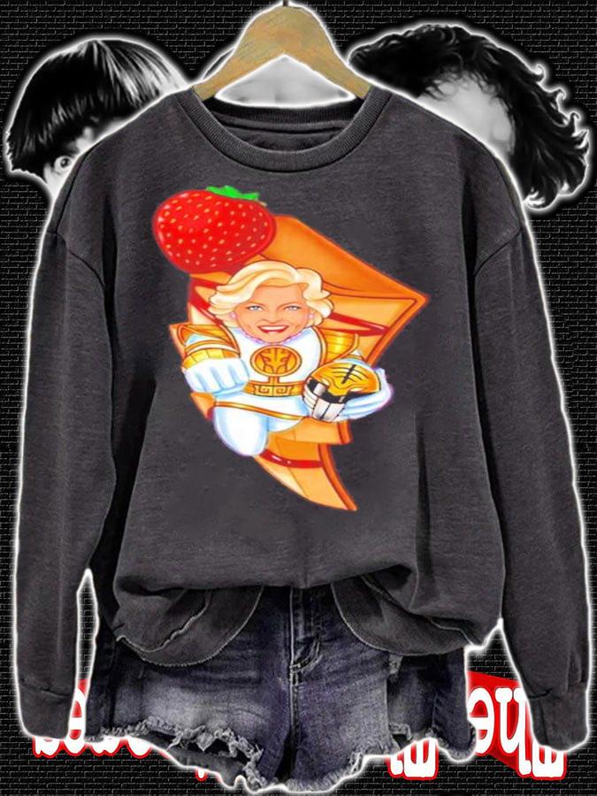 White Ranger hug Strawberry shirt