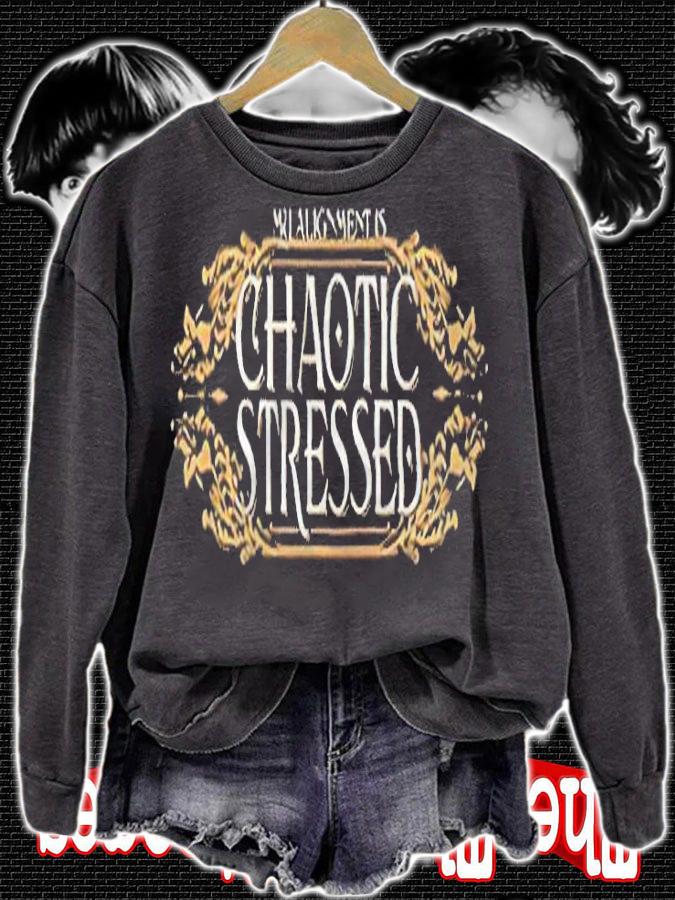 Xerjester my alignment is chaotic stressed T-shirt