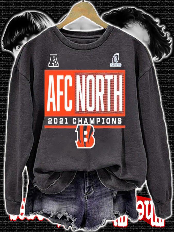 Cincinnati Bengals 2021 AFC North Division Champions Blocked Favorite Shirt sweatshirt