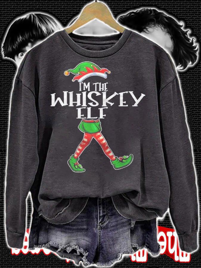 Im The Whiskey Elf Group Christmas Matching Family Funny Shirt sweatshirt