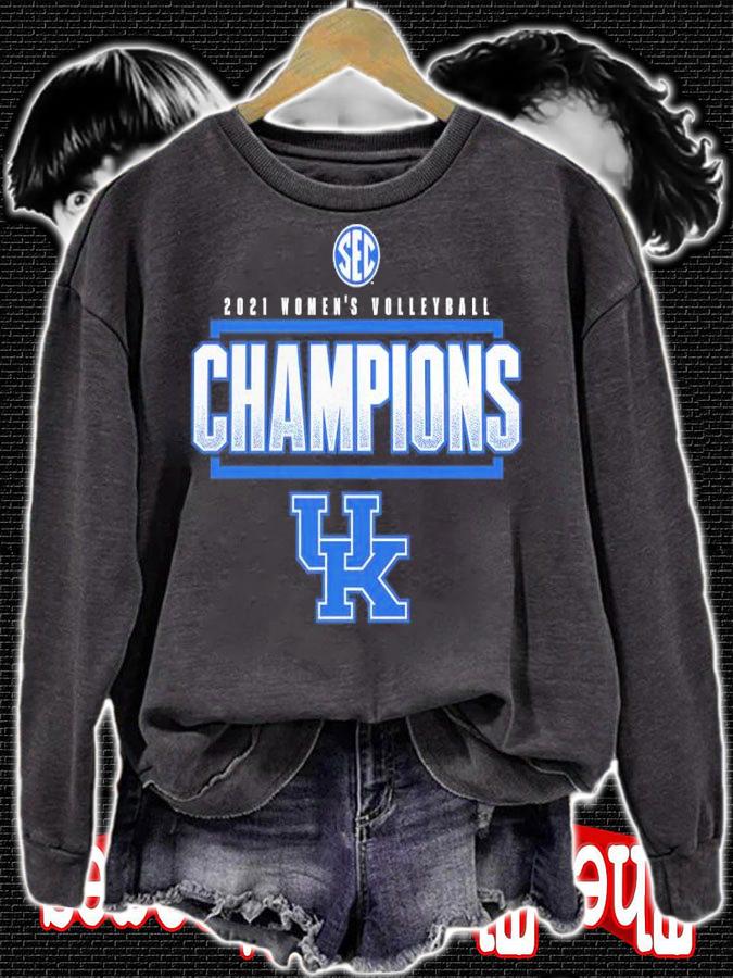 Kentucky Wildcats 2021 SEC Women's Volleyball Champions Locker Room Shirt sweatshirt