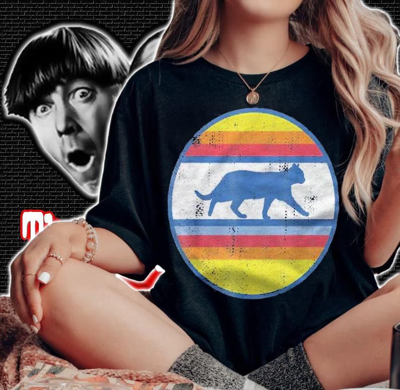 Cat Vintage Retro Silhouette Men Women Christmas Gift Shirt
