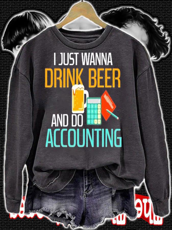 Drink Beer And Do Accounting Funny Accountant Cpa T-Shirt