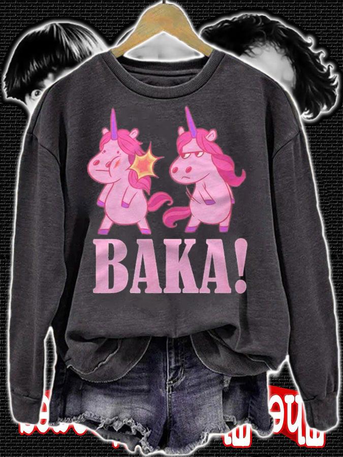 Funny Anime Baka Slap Unicorn Baka Japanese Anime Lover Shirt sweatshirt