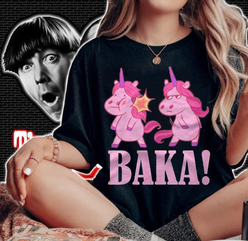 Funny Anime Baka Slap Unicorn Baka Japanese Anime Lover Shirt woman shirt