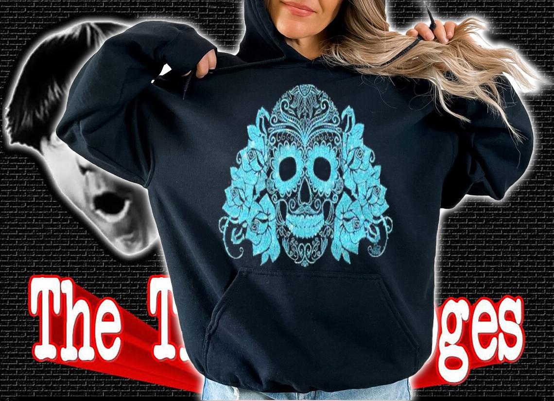 Glitter Sugar Skull Calavera Dia De Los Muertos T-shirt