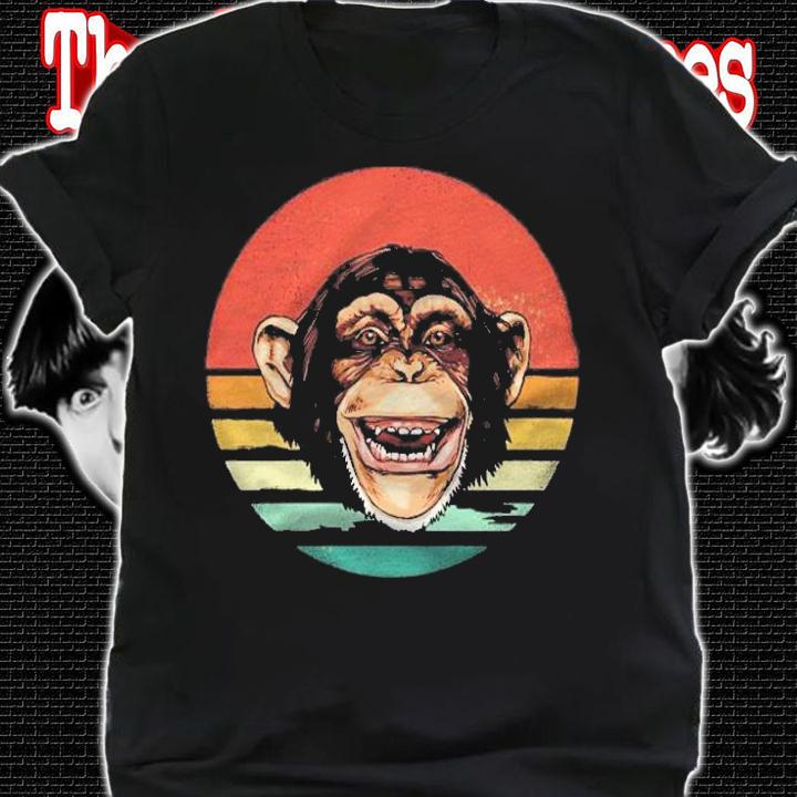 Retro Vintage Chimpanzee Monkey Lover 70S Men Women Kids Shirt