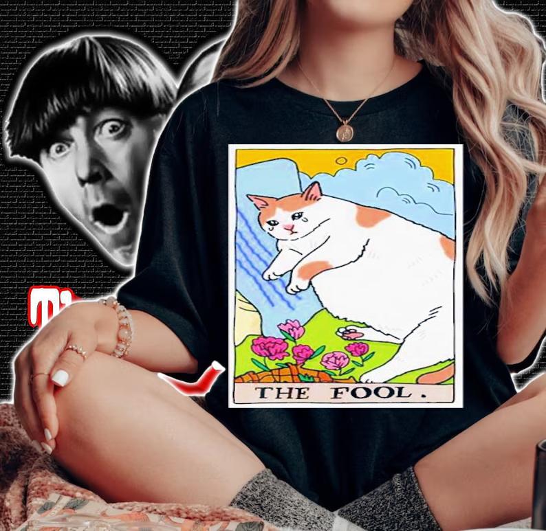 Sad Cat Meme The Fool Tarot Sparklings Shirt woman shirt