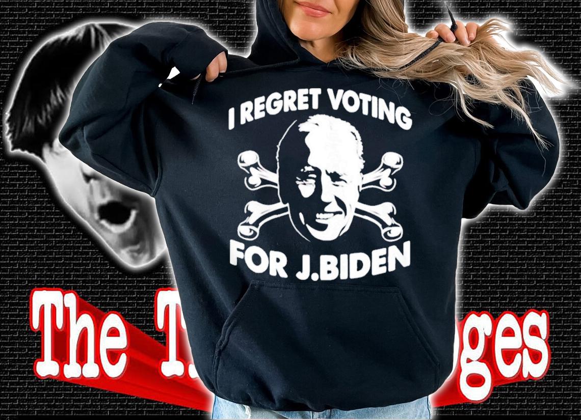 Skull I Regret Voting For Joe Biden Shirt hoodie