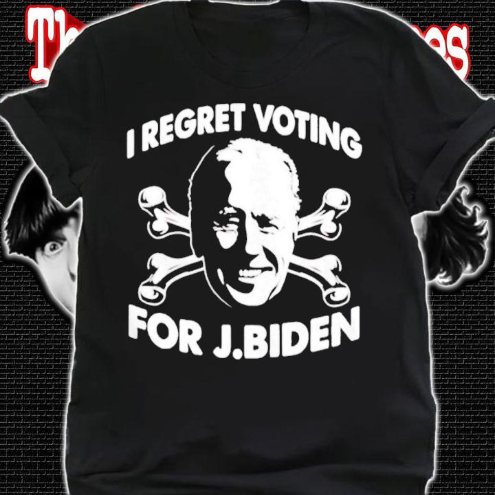 Skull I Regret Voting For Joe Biden Shirt shirt