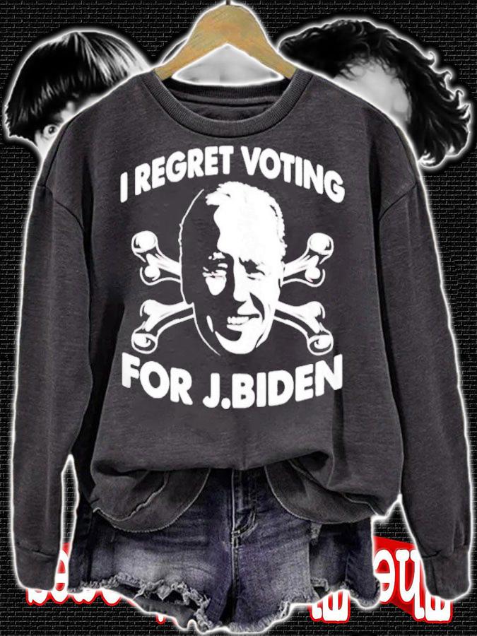 Skull I Regret Voting For Joe Biden Shirt sweatshirt