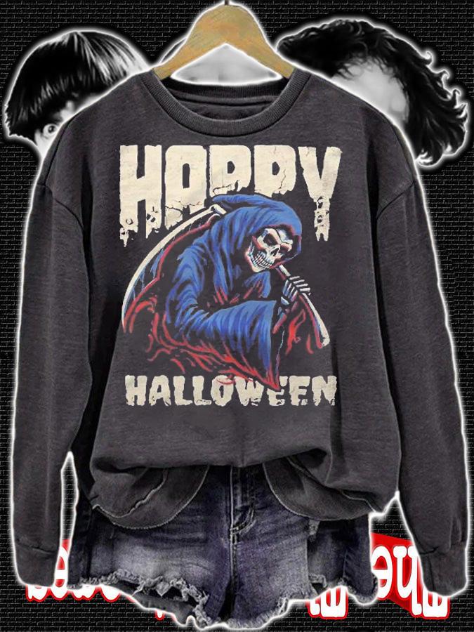 Halloween Shirt Happy Halloween Reaper Happy Shirt sweatshirt