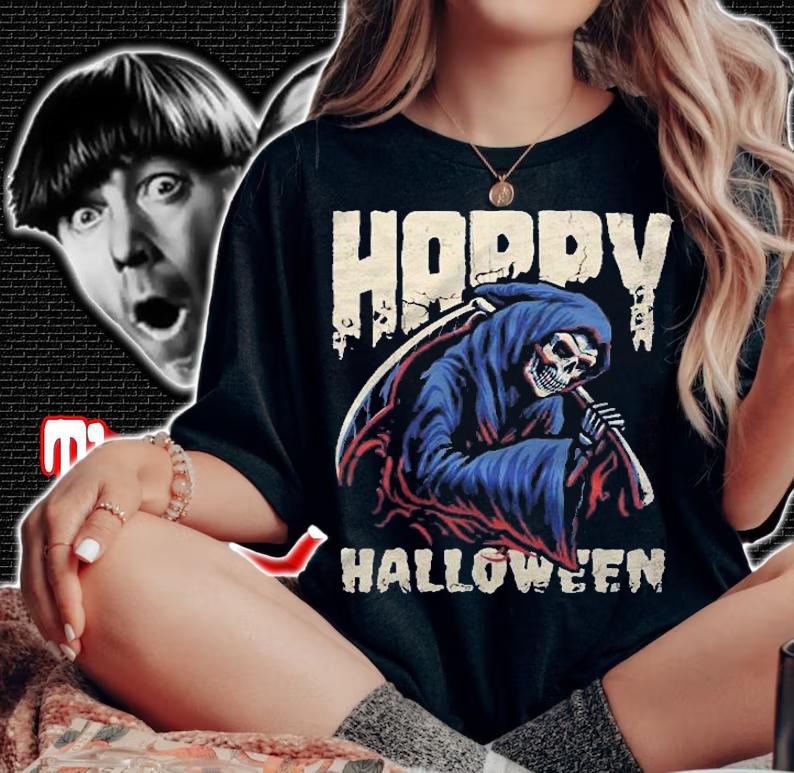 Halloween Shirt Happy Halloween Reaper Happy Shirt woman shirt