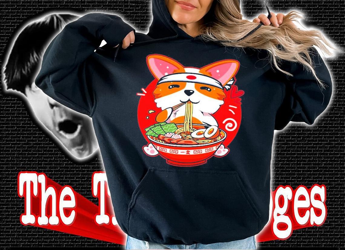 Kawaii Corgi Ramen T-Shirt hoodie