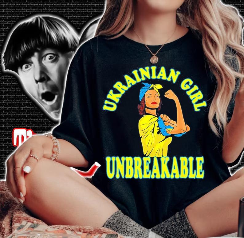 Ukrainian Girl Unbreakable Feminine Ukraine Flag Peace Ukraine T-Shirt woman shirt