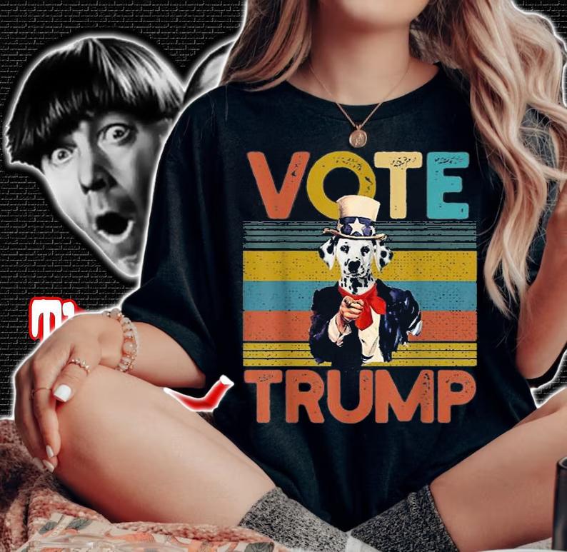 Vote Trump Vintage Dog T-Shirt woman shirt