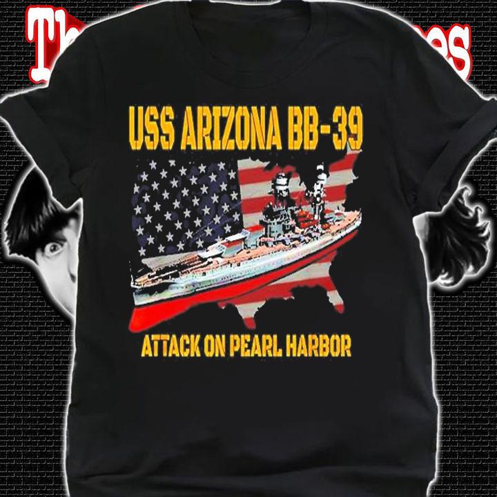 Ww2 Warship Pearl Harbor Memory Uss Arizona Bb 39 Battleship T-Shirt shirt