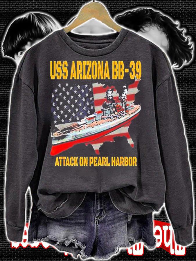 Ww2 Warship Pearl Harbor Memory Uss Arizona Bb 39 Battleship T-Shirt sweatshirt
