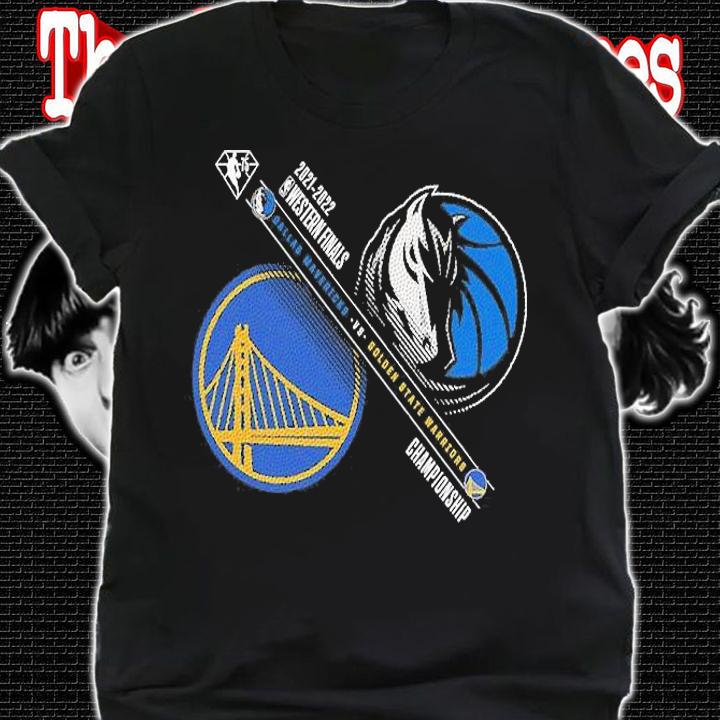Dallas Mavericks vs. Golden State Warriors 2022 NBA Playoffs Western Conference Finals Matchup Dual Purpose T-Shirt shirt